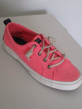 Sperry Top-Sider Womens Pink Canvas Lace-up Sneaker NWOB - Size 8M